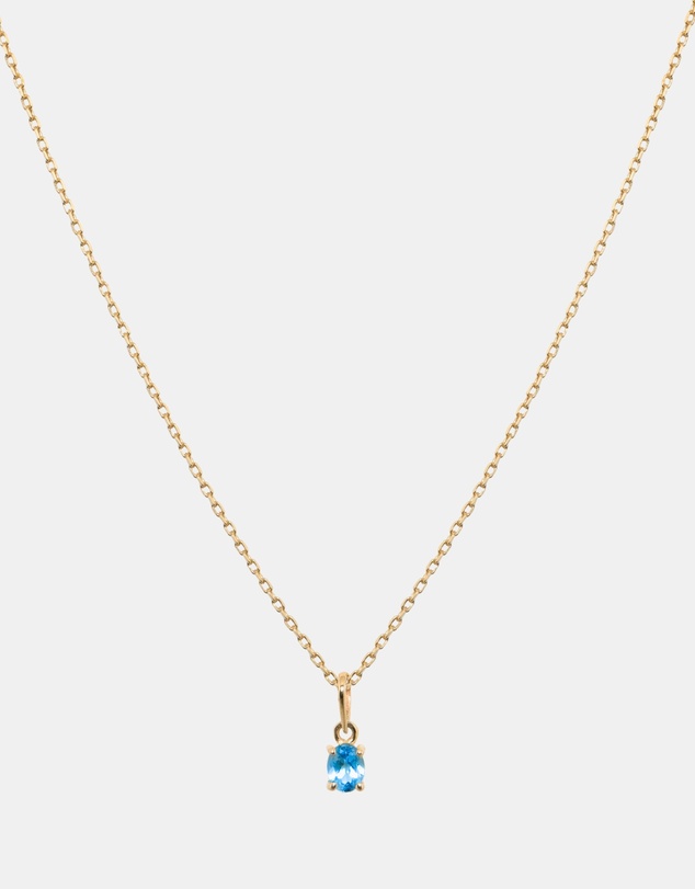 Luna Rae - Solid Gold - Topaz Necklace