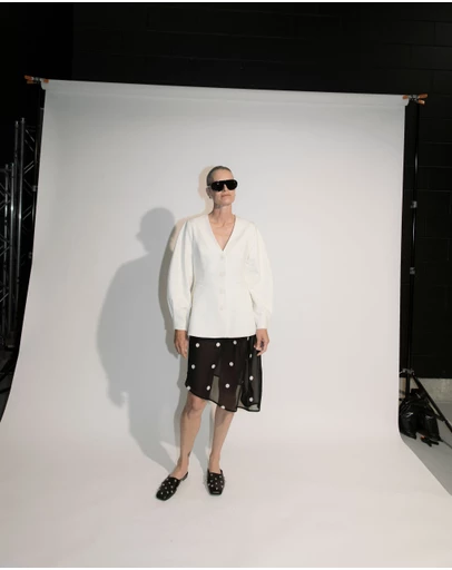 Lover - Andie Polka Dot Asymmetric Skirt