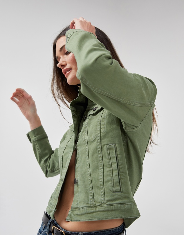 DRICOPER DENIM - Elonnie Oil Green Denim Jacket