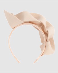 Max Alexander - Felt Beige Spiral Fascinator