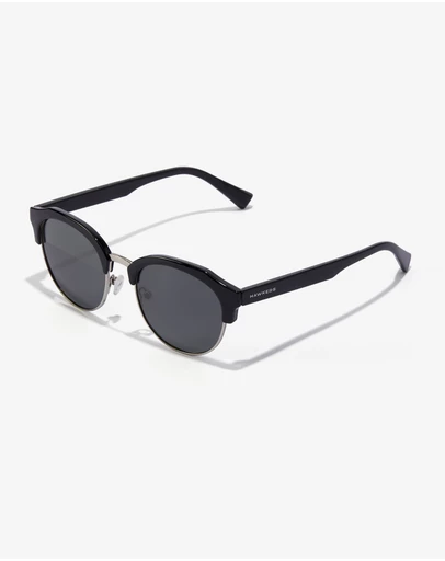 Hawkers Co - Classic Rounded Black Polarised Sunglasses - for Men and Women