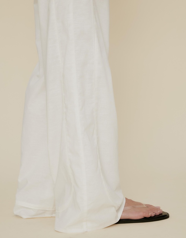 The Fated - Lucie Drawstring Linen Blend Pants