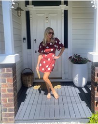 Esther & Co - Shahnaz Dress - Wine Spot