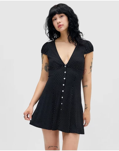 BDG By Urban Outfitters - BDG Kiki Polka Dot Tea Dress