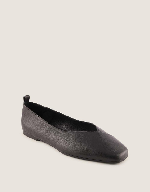 Shelly Shen - Nico Ballet Flats Black Leather