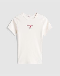 Tommy Jeans - Logo Embroidery Slim T-Shirt