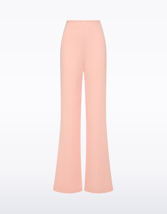 Carla Zampatti - Pale Rose Crepe Classic Flared Pant