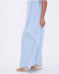 Minima Esenciales - Hallie Sheer Viscose Draped Maxi Dress