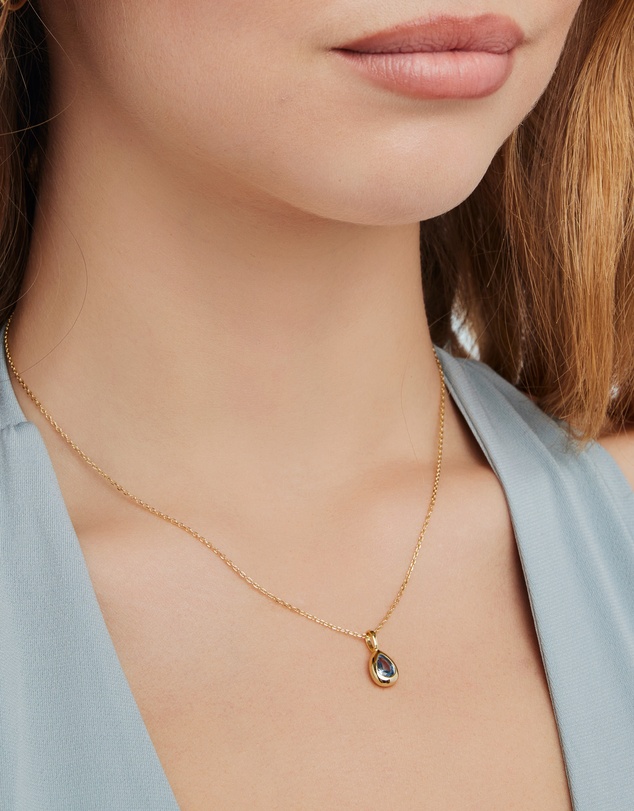 Zoe Olivia - 14K Gold Vermeil March Birthstone Charm