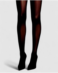 High Heel Jungle - Satellite Crystal Back Seam Opaque Tights
