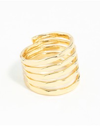 Lovisa - Gold Molten Layered Ring