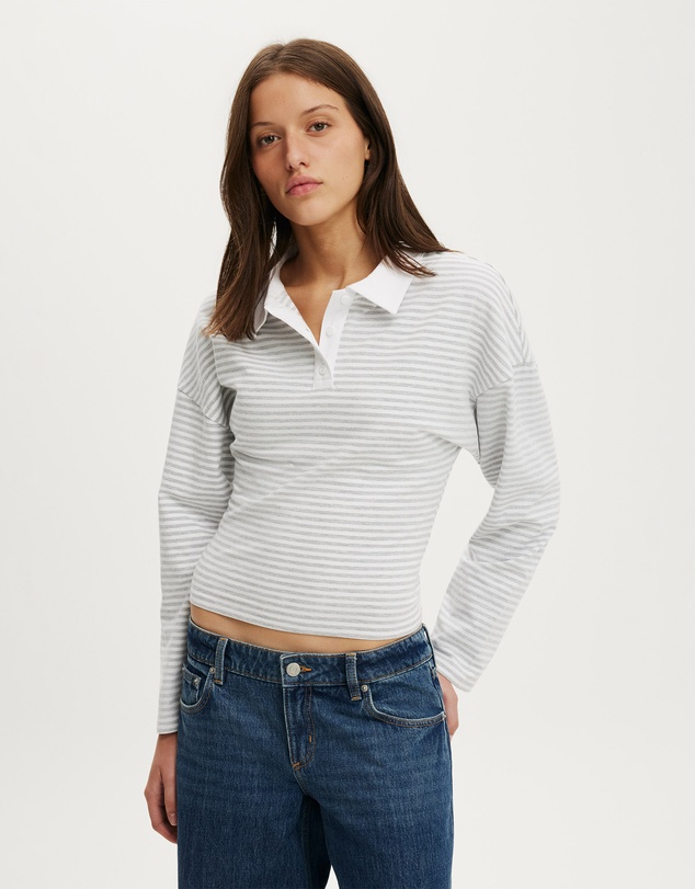 Cotton On - Everyday Smooth Polo Long Sleeve