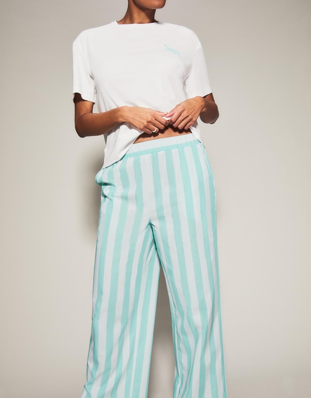 KBX - Coffee Stripe T-Shirt Trousers Set
