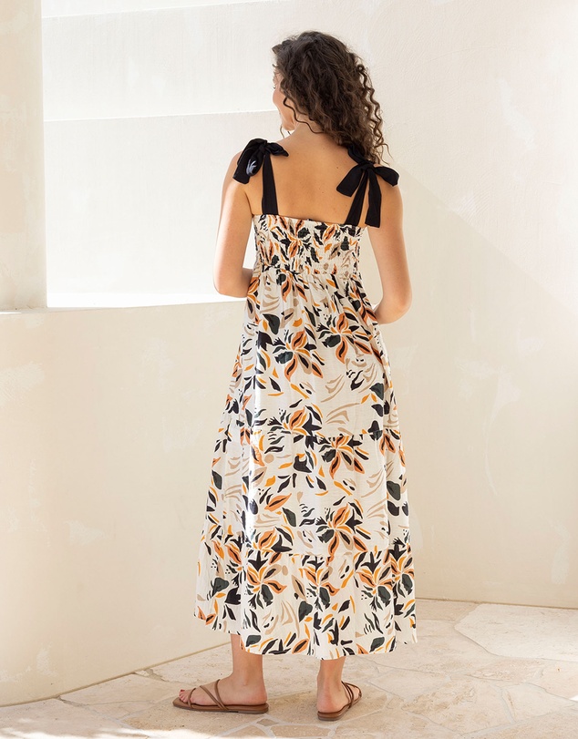 Angel Maternity - Maxi Liliana Maternity Dress with Contrast Shoulder Tie