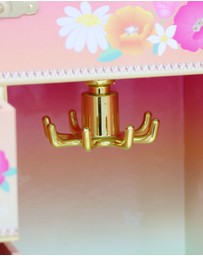 Pink Poppy - Rainbow Butterfly Large Music Box
