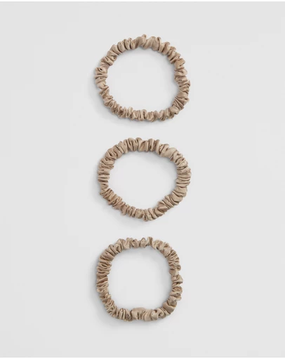 Country Road - Small Silk Scrunchie Pack Of 3