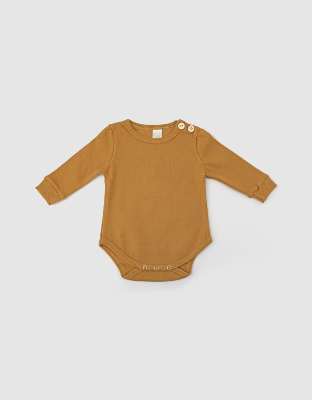 WITH LOVE FOR KIDS - Basics Thick Ribbed Long Sleeve Onesie - Babies