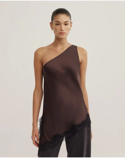 Witchery - One Shoulder Lace Top