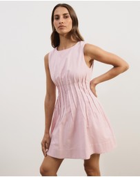 Atmos&Here - Anna Pintuck Shift Mini Dress