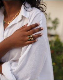 Meshca - Trio Spark Bridge Ring
