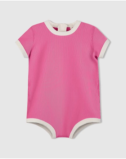Zulu & Zephyr Mini - Mini Stripe Rib Infant Onesie - Babies-Kids