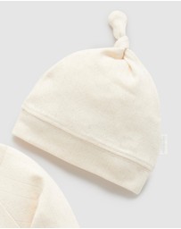 Purebaby - Pointelle Growsuit & Hat Pack-Babies