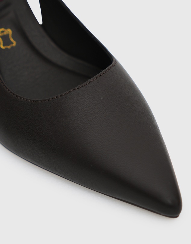 Betts - Wider Fit Kendra Leather Pointed Toe Slingback Pumps