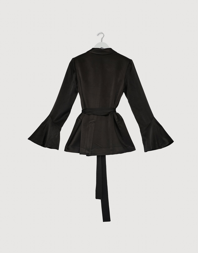 Revibe - Repaired Shona Joy La Lune Flared Sleeve Belted Blazer - AU 6