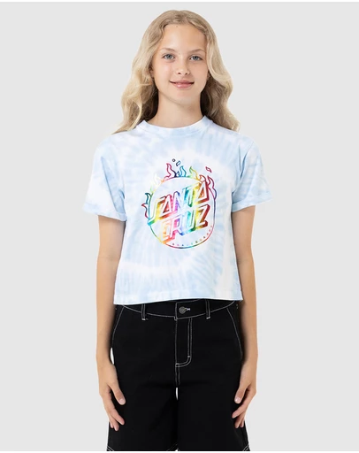 Santa Cruz - Minimal Burnt Opus Rainbow Front Cropped - Kids-Teens