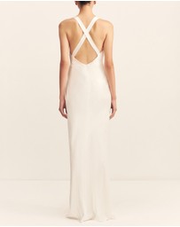 Shona Joy - La Lune Plunged Cross Back Maxi Dress