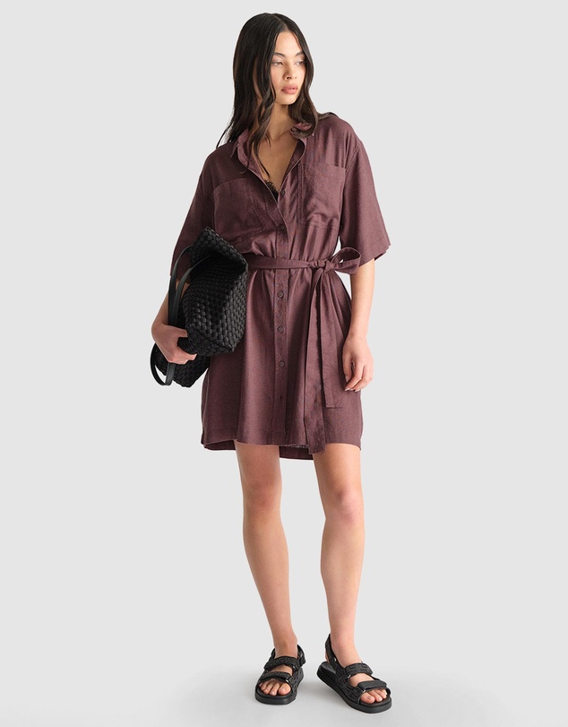 Decjuba - D-Luxe Linen Blend Short Dress