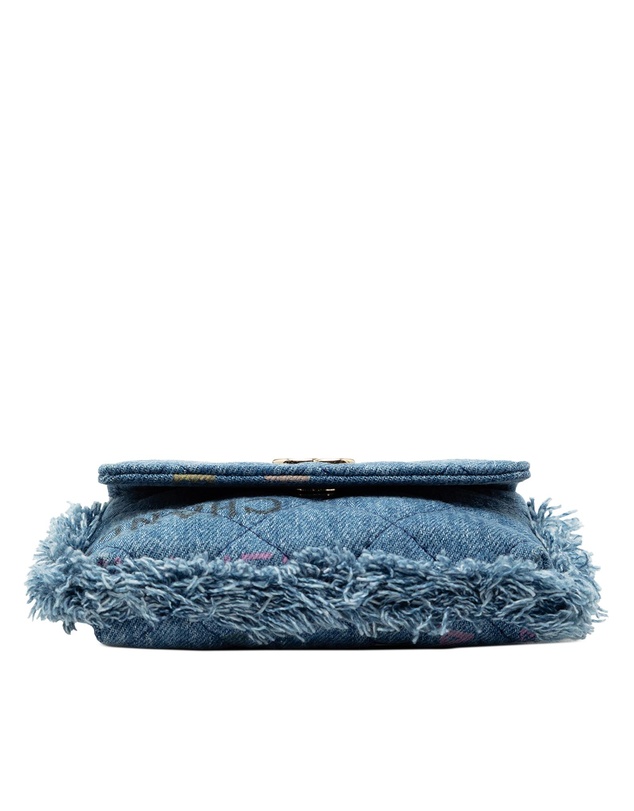 Pre-Loved by Azura Reborn - Pre-Loved Fringe Denim Mood Clutch with Chain