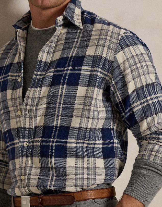 Polo Ralph Lauren - Custom Fit Plaid Brushed Flannel Shirt