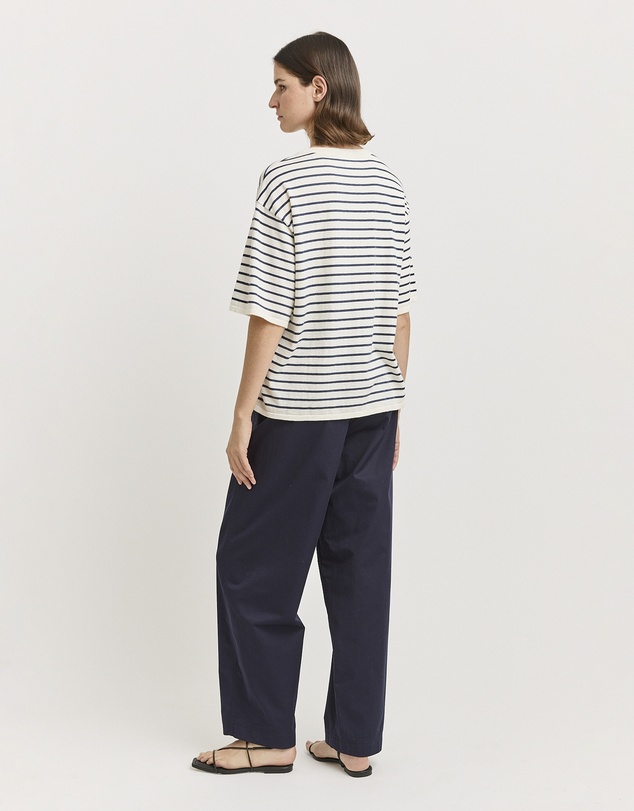 Toorallie - Relaxed Stripe Knit Tee