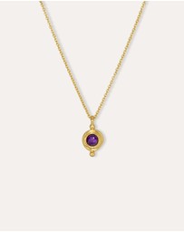 Ottoman Hands - February Birthstone Pendant Necklace
