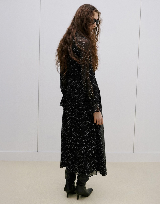 M.N.G - Gathered Turtleneck Dress