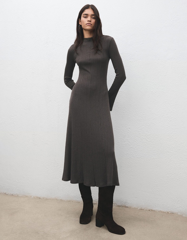 M.N.G - Knitted Dress With Bell Sleeves