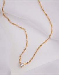 Wanderlust + Co - Heart Gold Necklace