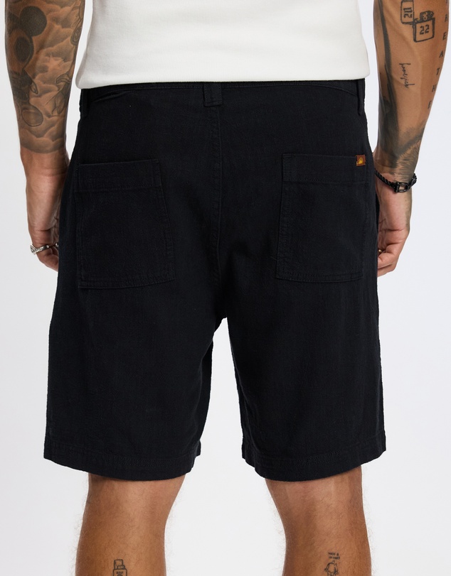 Rhythm - Worn Path Textured Linen Shorts
