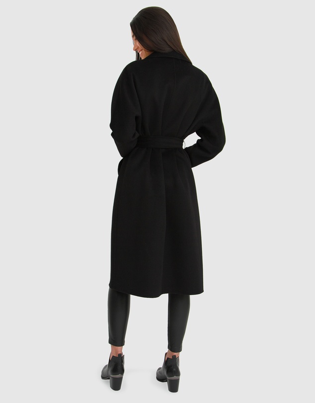 Belle & Bloom - Boss Girl Double-Breasted Lined Wool Coat