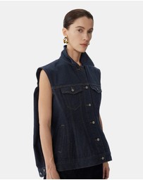JNBY - JNBY LOOSE SLEEVELESS LAPEL VEST
