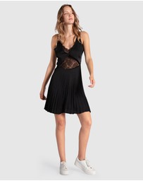 Belle & Bloom - Feel It Still Lace Trim Mini Dress