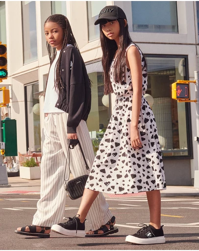 DKNY - Strappy Flat Sandals - Kids-Teens