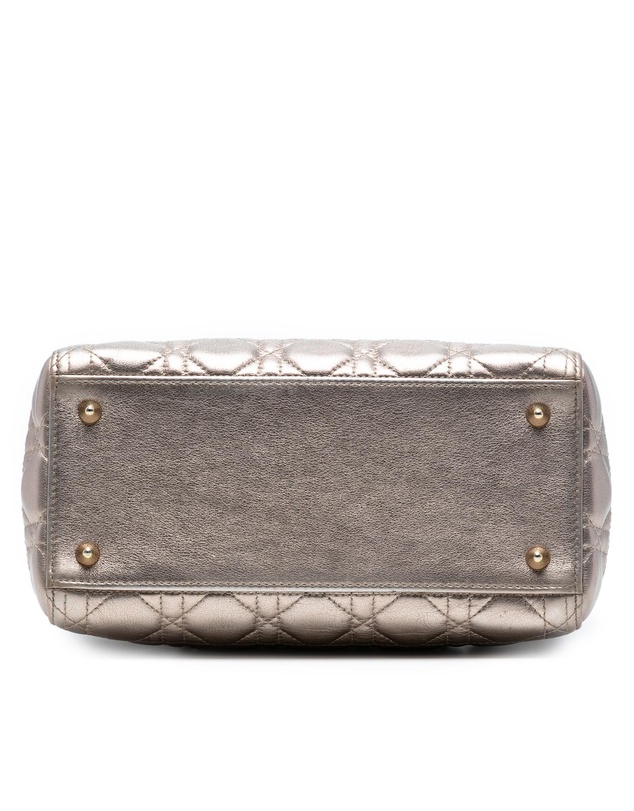 Pre-Loved by Azura Reborn - Pre-Loved Medium Metallic Lambskin Cannage Lady Dior