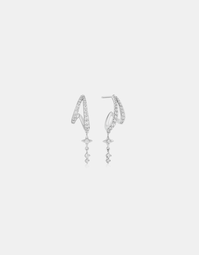 Ania Haie - Ania Haie Silver Star Drop Stud Earrings