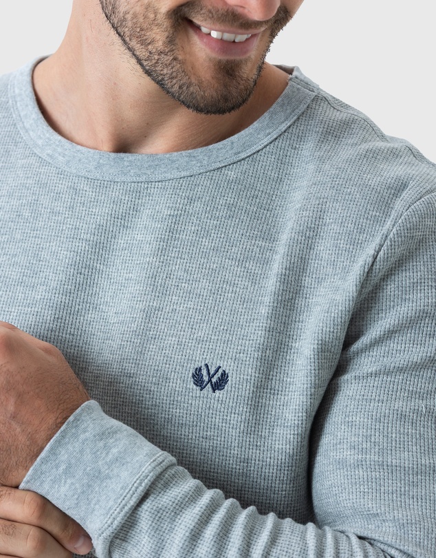 Coast Clothing - Mens Grey Marle Waffle Top