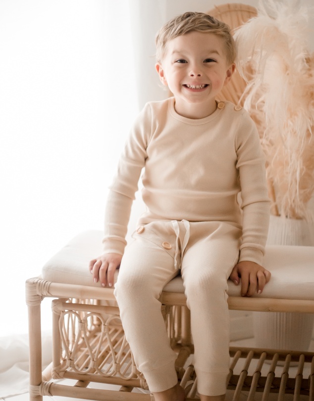 WITH LOVE FOR KIDS - Basics Thick Ribbed Pant - Babies - Kids
