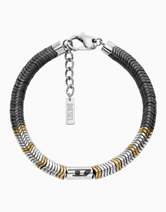 Diesel - D Logo Silver Tone Bracelet