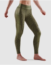 SKINS - SKINS Compression Women's Series-3 Clothing Long Tight Khaki Angle