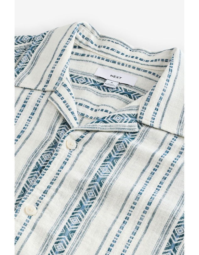 NEXT - Short Sleeve Textured Stripe Shirt